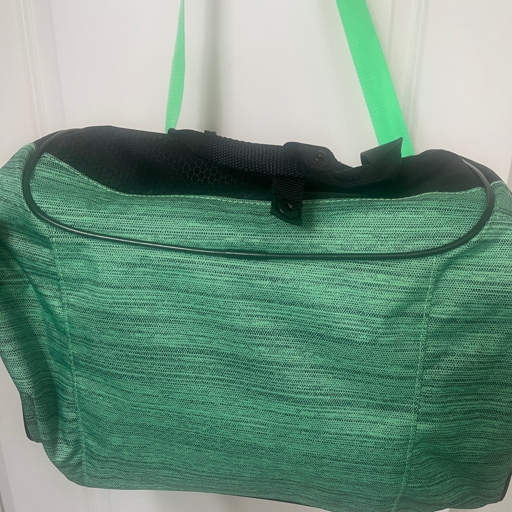 Adidas Black Duffel Bag with Neon Green Accents - Picture 5 of 6